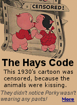 From 1934 until 1968, the Hays Production Code spelled out what was morally acceptable content for motion pictures produced for a public audience in the United States.